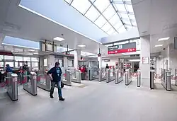 Interchange point between Shelepikha MCC station and Shelepikha metro station