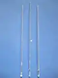 Plunger/insert centre, left 8 mm "bottom length" outer tube suitable for Bruker and Varian NMR spectrometers, right 15 mm outer tube suitable for Varian only