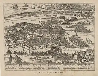 Armies move about on the field in front of La Rochelle