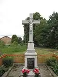Crucifix set up in 2002 opposite the new cemetery