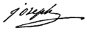Joseph I's signature