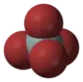 Space fill model of silicon tetrabromide