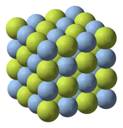 Crystal structure of silver(I) fluoride.