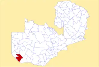 District location in Zambia