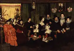 Sir Thomas More and his family; a copy of a lost original by Hans Holbein