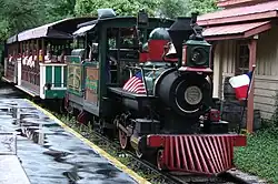 3 ft (914 mm) gauge Six Flags & Texas Railroad in operation in 2007