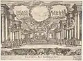Sixth interlude- temple of peace (Intermedio sesto- tempio della pace), set design from the series 'Seven Interludes' for the wedding celebration of Cosimo de' Medici in Florence, 1608