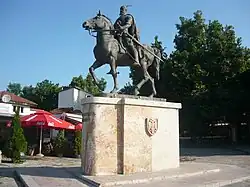 Skanderbeg monument in Skopje