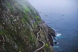 Path on the cliff face