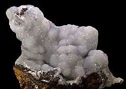 Botryoidal smithsonite mass from the Lavrion District Mines, Greece