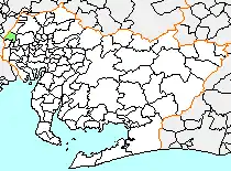 Location of Sobue in Aichi Prefecture