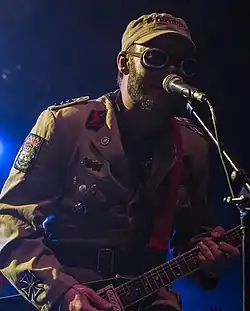 Cornelius Jakhelln during Solefald's performance at Ragnarök Festival 2013.