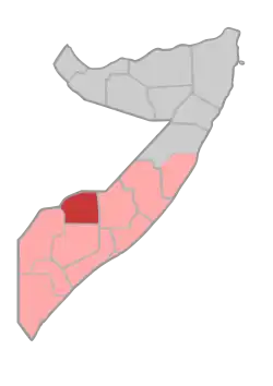 Location in Somalia.