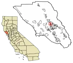 Location of Fulton in Sonoma County, California