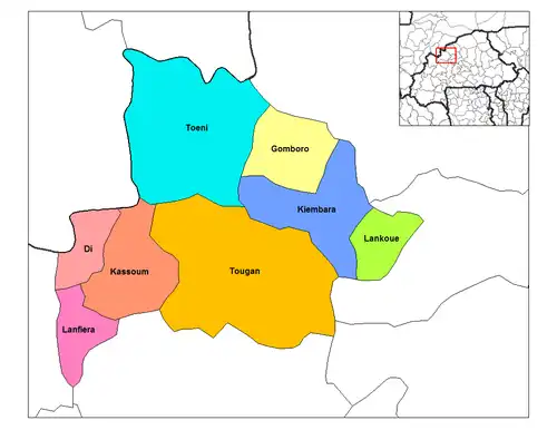 Toeni Department location in the province