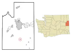 Location of Spangle, Washington