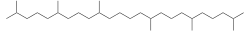 Skeletal formula of squalane
