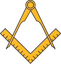 Standard image of masonic square and compasses