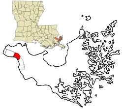 Location in St. Bernard Parish and the state of Louisiana.