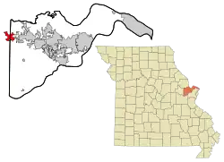 Location of Foristell, Missouri