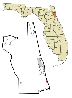 Location in St. Johns County and the state of Florida