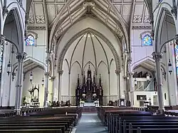 View up the nave toward the altar