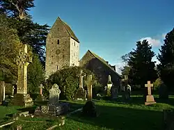 The church in its churchyard