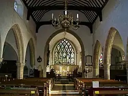 Interior, looking east