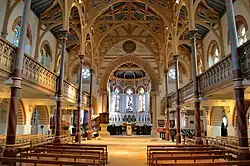 Nave eastward, transparent iron vaults
