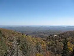 View overlooking Gragg, NC from the Stack Rock Creek Bridge on the Blue Ridge Parkway (mile marker 304.5)