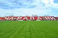 The East stand bears the word "Čarapani" in Serbian Cyrillic