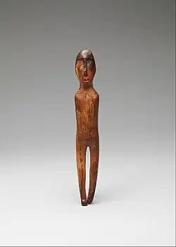 Standing figure; 2nd century BC-1st century AD; ivory (walrus); height: 22.5 cm (87⁄8in.); Metropolitan Museum of Art