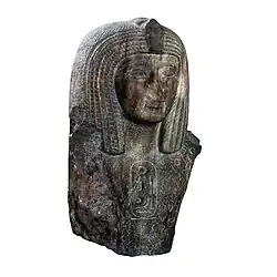Osorkon Bust inscription (Phoenician inscription on left and right of cartouche)