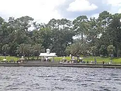 Riverfront view of Stockton Park