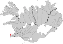 Location of the municipality in Iceland.