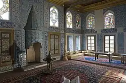 Interior of the Hünkâr Kasrı (sultan's private pavilion) attached to the Yeni Valide Mosque in Eminönü