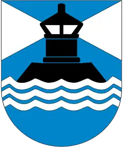 Old coat of arms of Sund Municipality (1966-1988)