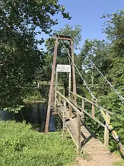 Swinging Bridge over the Maury River in Rockbridge Baths, Virginia