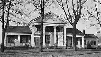 The non-extant Sidney T. Smith House, Michigan, ca. 1840.