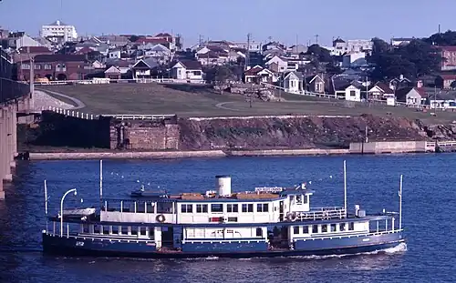 In her original cruise boat guise, prior to the 1972 fire