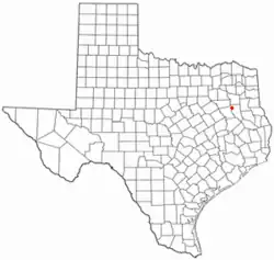 Location of Cuney, Texas