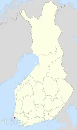 Location of Taivassalo in Finland
