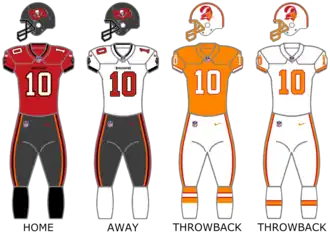 Tampa Bay Buccaneers uniforms