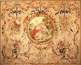 Aubusson tapestry after Jean-Baptiste Huet, c. 1786