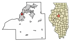 Location of North Pekin in Tazewell County, Illinois.