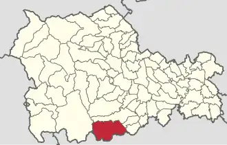 Location in Neamț County