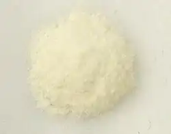 A sample of pale yellow powder
