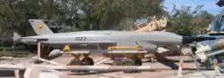 The Ryan Firebee Mabat UAV of 200 Squadron "First UAV" (see tail) was in use from 1971, Hatzerim in 2006