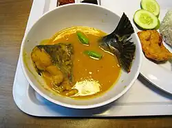 Tempoyak ikan patin, catfish in tempoyak curry, Palembang, South Sumatra