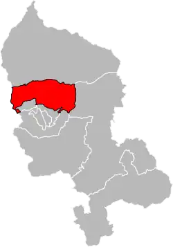 Situation of the canton of Valdoie in the department of Territoire de Belfort